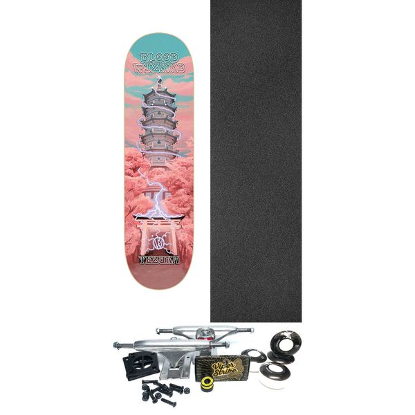 Blood Wizard Skateboards Mami Tezuka Fortress Skateboard Deck - 8" x 31.375" - Complete Skateboard Bundle